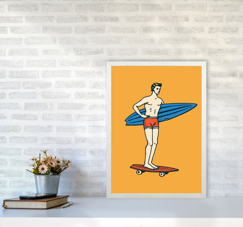 Gone Surfin' Art Print by Jason Stanley A2 Oak Frame