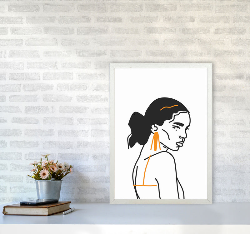 Strong Woman Art Print by Jason Stanley A2 Oak Frame