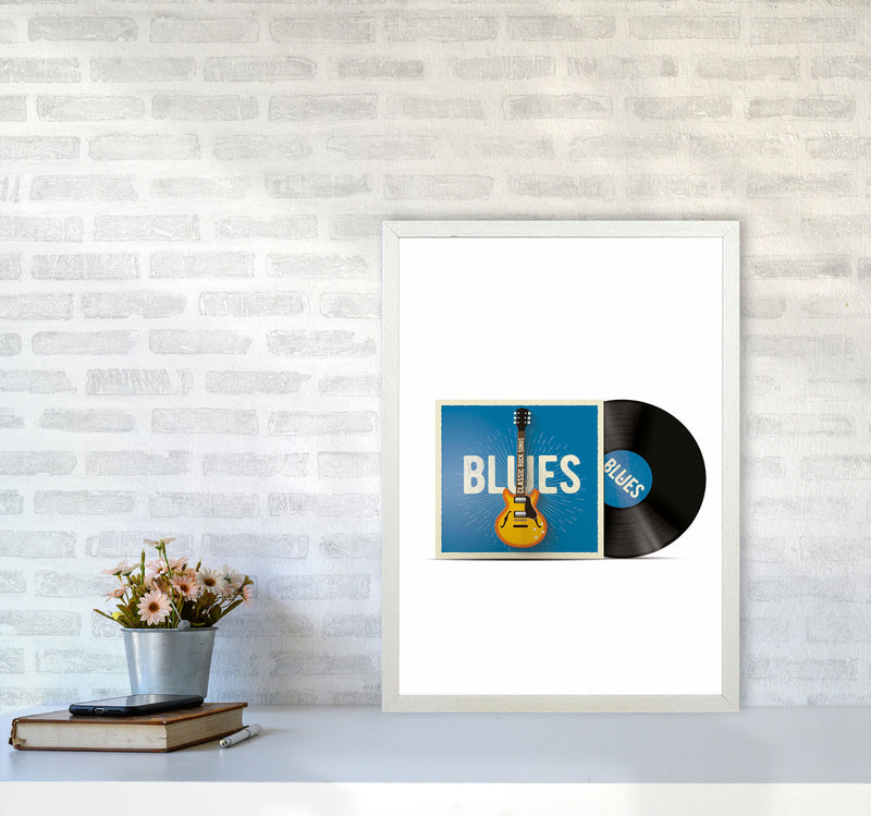 Blues Vinyl Art Print by Jason Stanley A2 Oak Frame