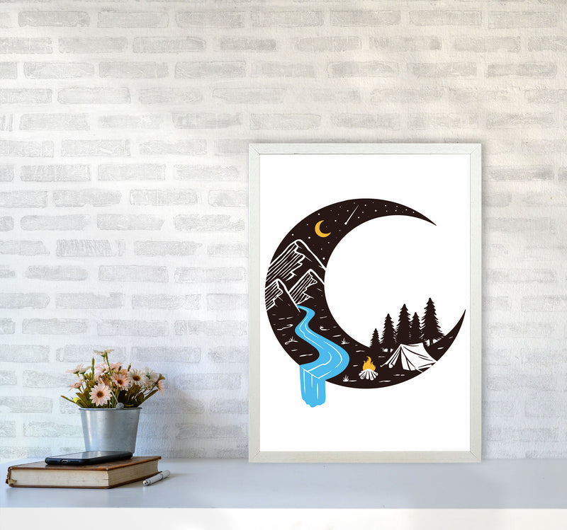 Moon River Art Print by Jason Stanley A2 Oak Frame