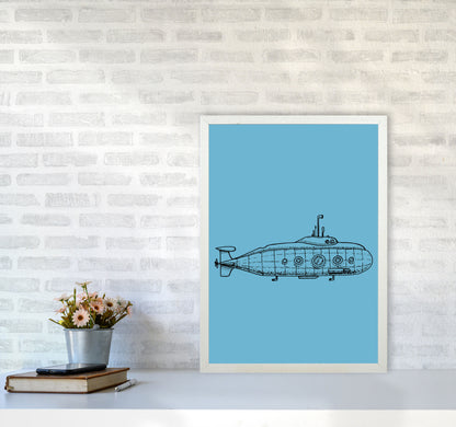 Below Sea Art Print by Jason Stanley A2 Oak Frame