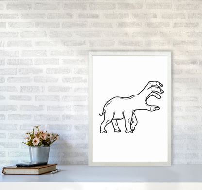 Hand-Head Art Print by Jason Stanley A2 Oak Frame