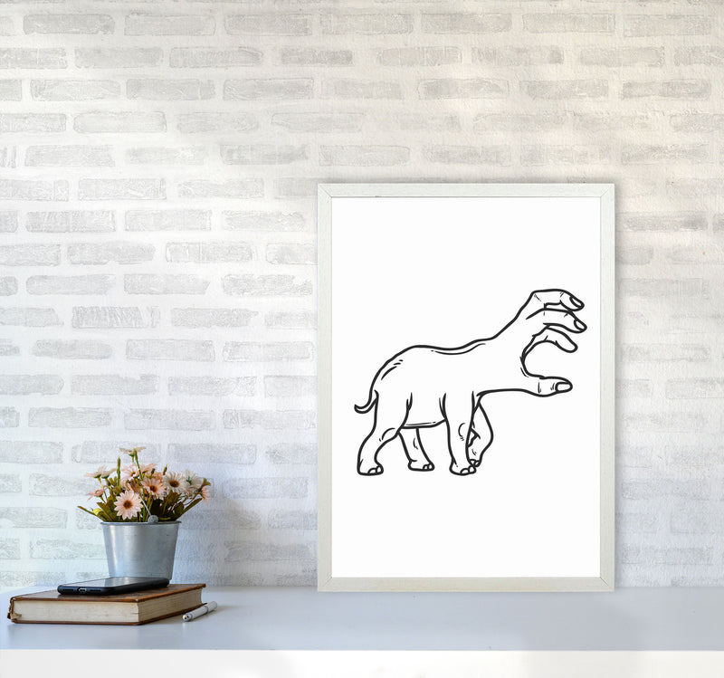 Hand-Head Art Print by Jason Stanley A2 Oak Frame