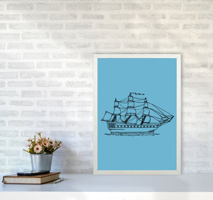 Above Sea Art Print by Jason Stanley A2 Oak Frame