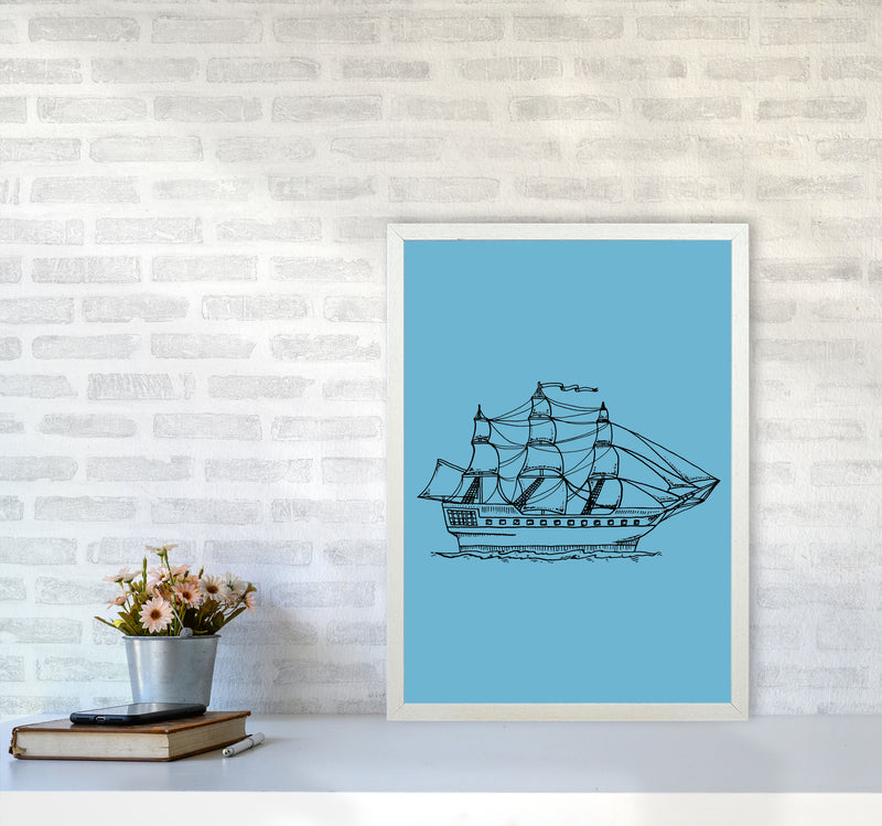 Above Sea Art Print by Jason Stanley A2 Oak Frame