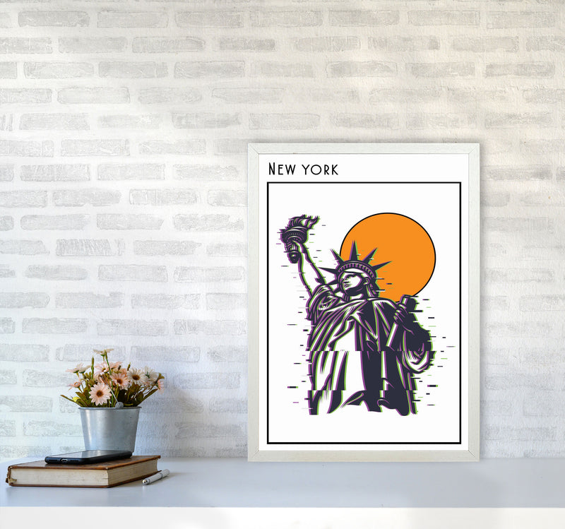 New York Art Print by Jason Stanley A2 Oak Frame