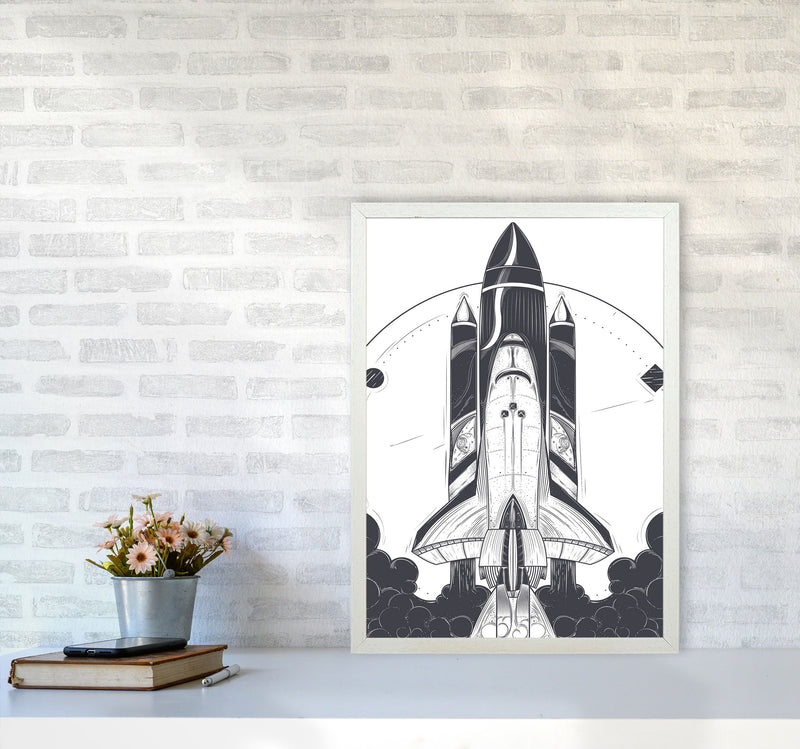 Blastoff! Art Print by Jason Stanley A2 Oak Frame