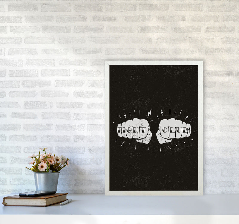 Fight Club Art Print by Jason Stanley A2 Oak Frame