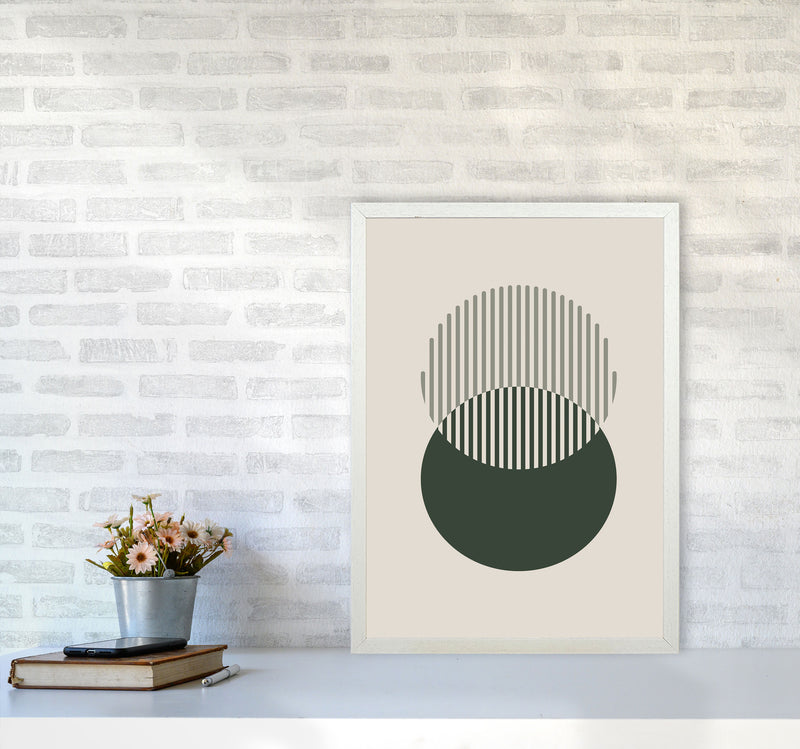 Minimal Abstract Circles III Art Print by Jason Stanley A2 Oak Frame