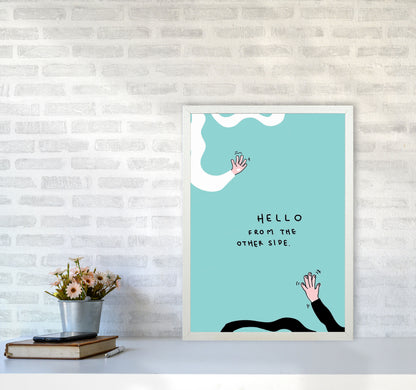 Hello From The Other Side Art Print by Jason Stanley A2 Oak Frame
