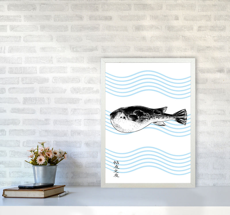 Fugu Art Print by Jason Stanley A2 Oak Frame