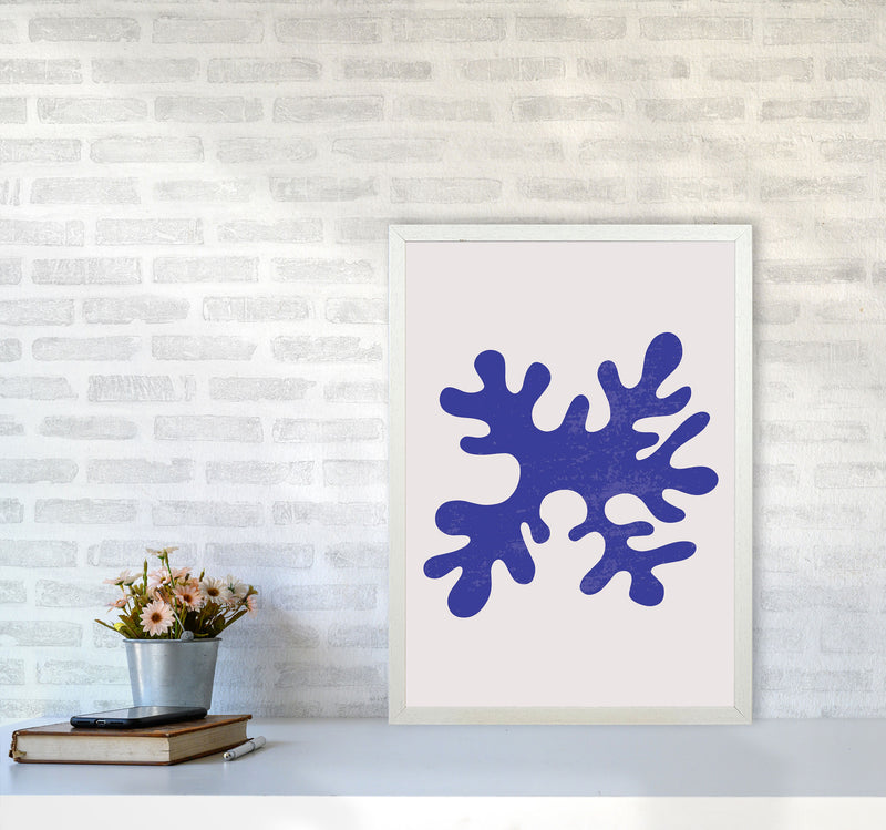 Abstract Blue Algae Art Print by Jason Stanley A2 Oak Frame