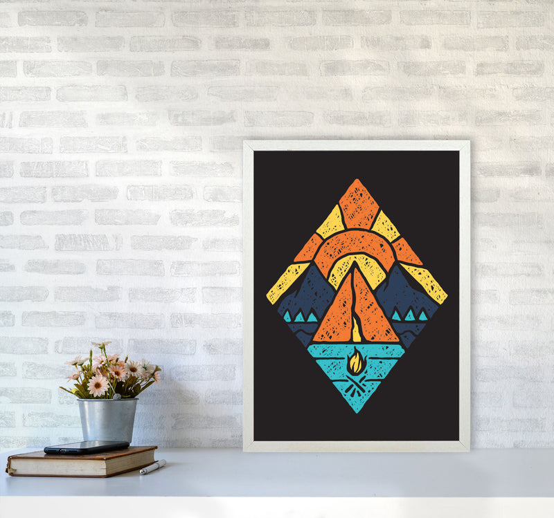 Adventure Is Here Art Print by Jason Stanley A2 Oak Frame