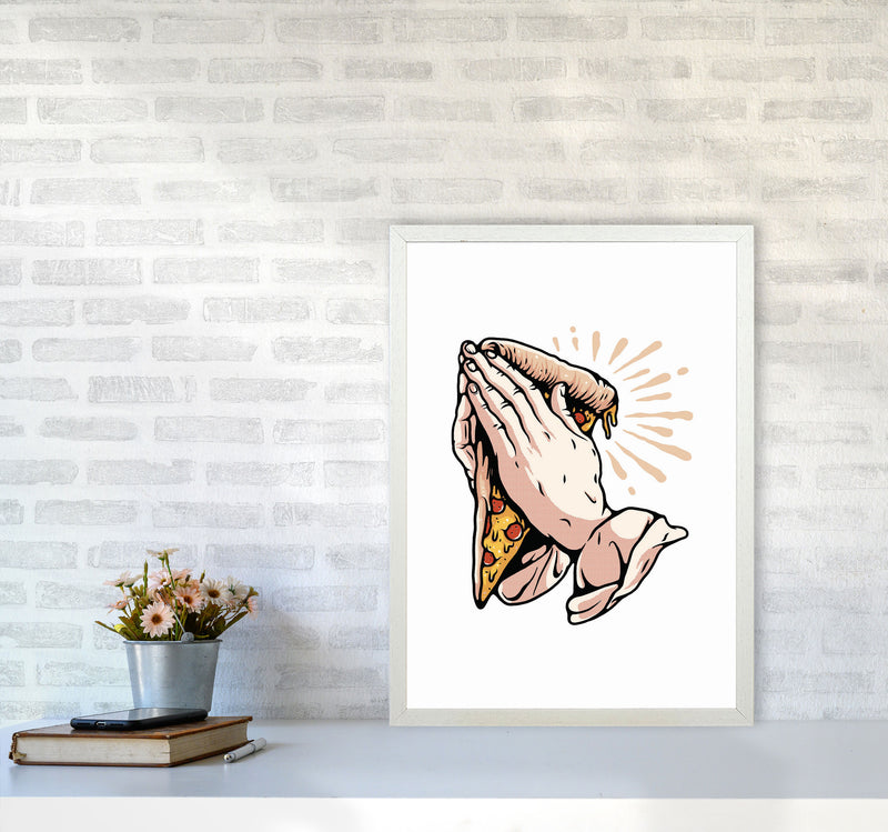 Pizza Is Life Art Print by Jason Stanley A2 Oak Frame