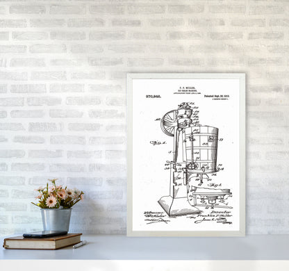 Ice Cream Machine Patent Art Print by Jason Stanley A2 Oak Frame