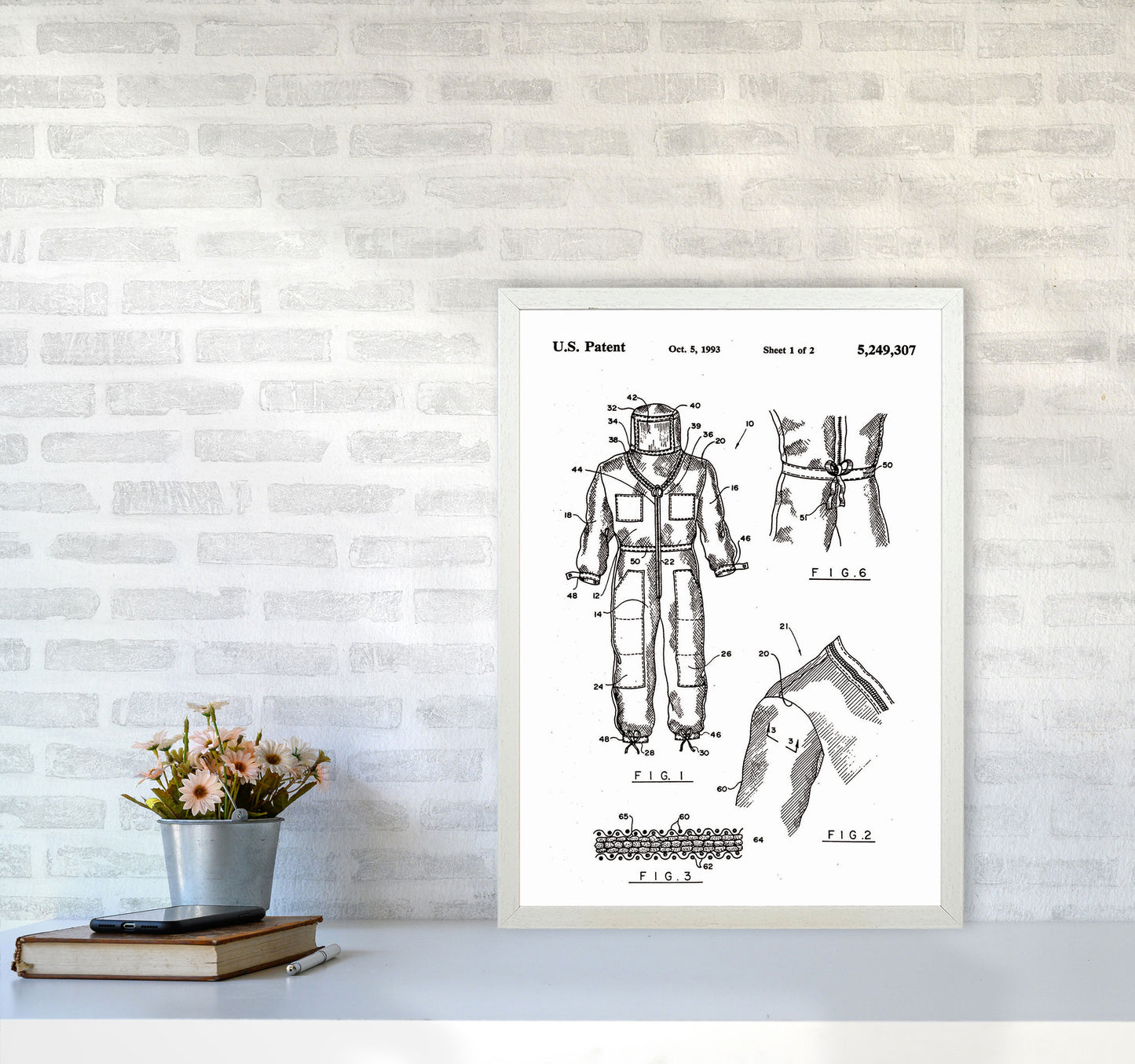 Bee Keeper Suit Patent Art Print by Jason Stanley A2 Oak Frame