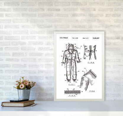 Bee Keeper Suit Patent Art Print by Jason Stanley A2 Oak Frame