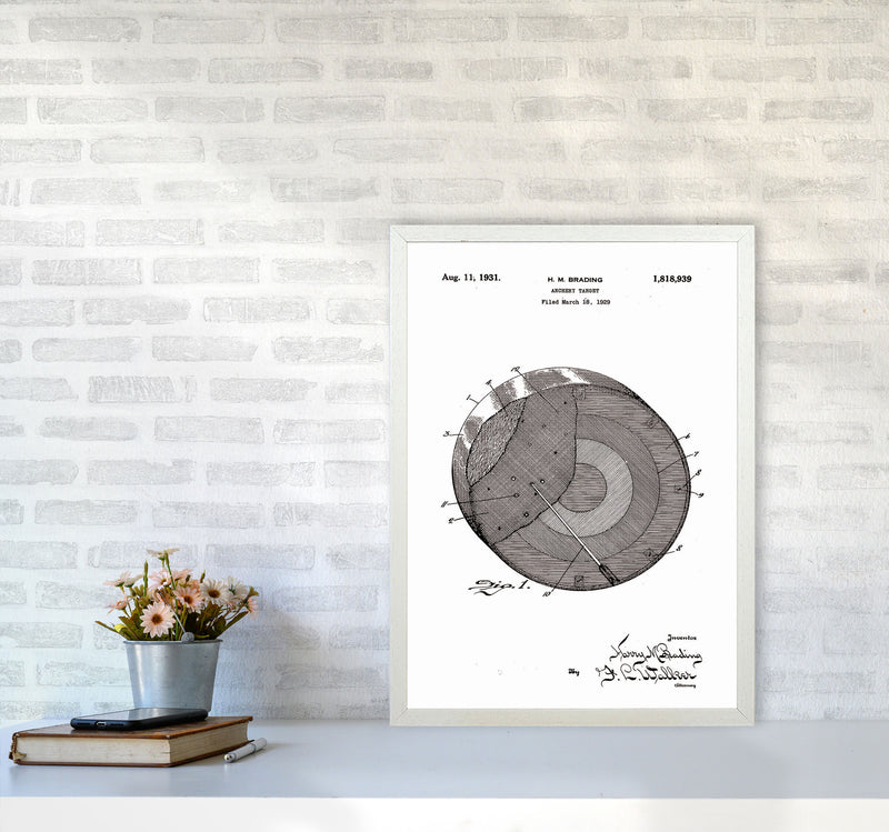 Archery Target Patent Art Print by Jason Stanley A2 Oak Frame