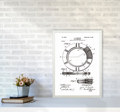 Life Preserver Patent Art Print by Jason Stanley A2 Oak Frame