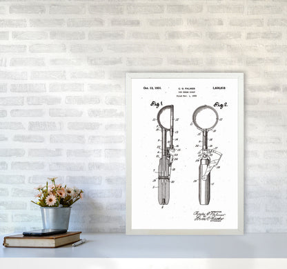 Ice Cream Scoop Patent Art Print by Jason Stanley A2 Oak Frame