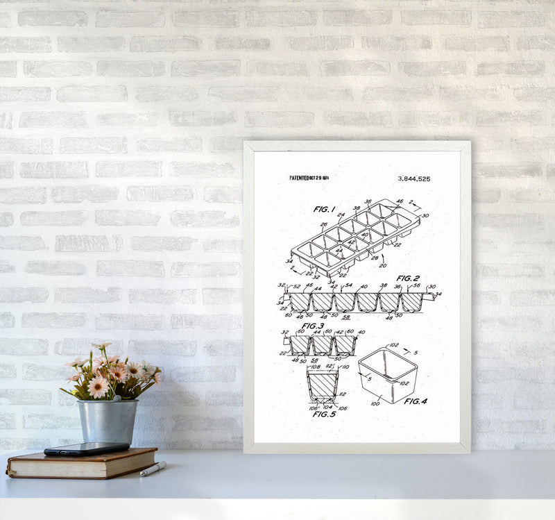 Ice Cube Tray Patent Art Print by Jason Stanley A2 Oak Frame
