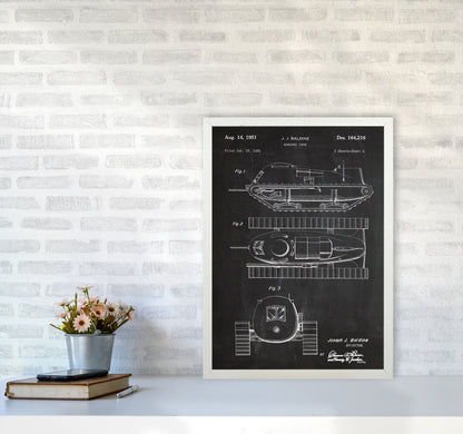 Armored Tank Patent Art Print by Jason Stanley A2 Oak Frame