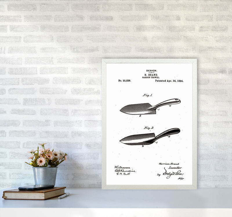 Garden Shovel Patent Art Print by Jason Stanley A2 Oak Frame