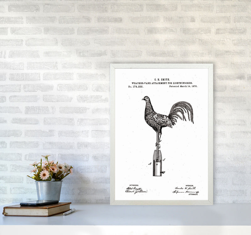 Weather Vane Patent Art Print by Jason Stanley A2 Oak Frame