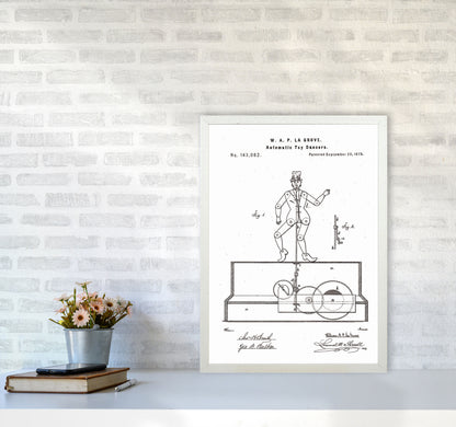 Toy Dancer Patent Art Print by Jason Stanley A2 Oak Frame
