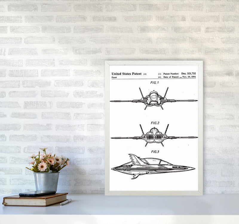 Batwing Patent Art Print by Jason Stanley A2 Oak Frame