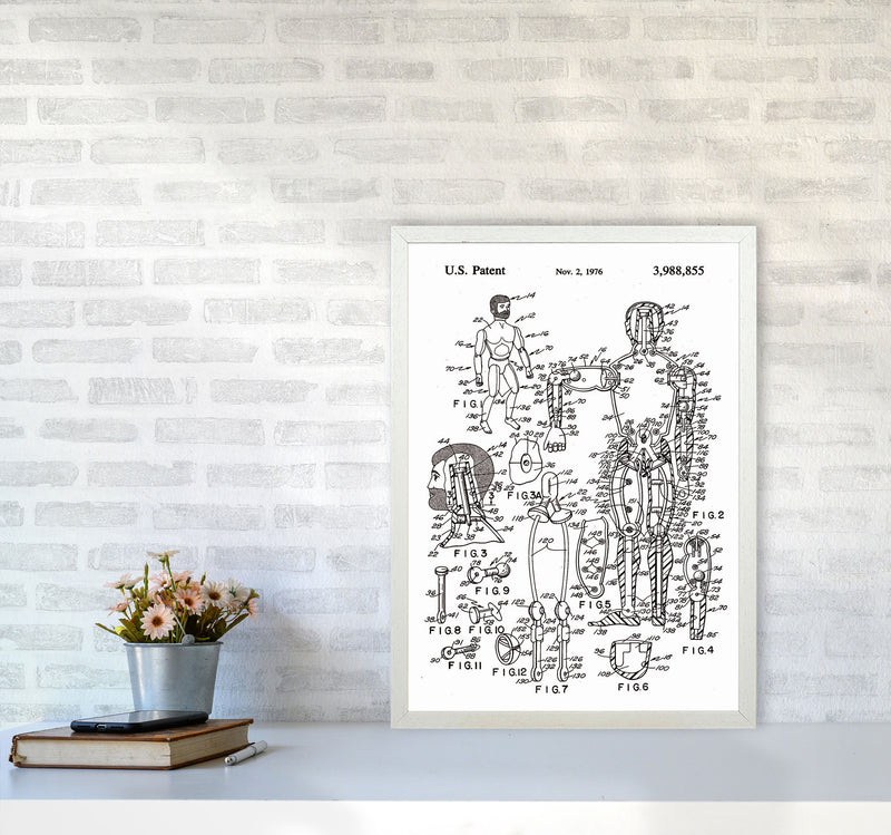 Kids Toy Patent Art Print by Jason Stanley A2 Oak Frame