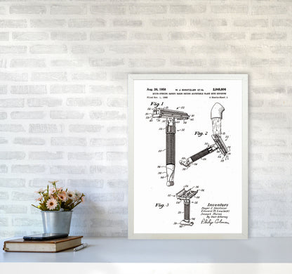 Razor Patent 2 Art Print by Jason Stanley A2 Oak Frame