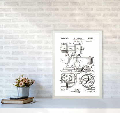 Mixer Patent Art Print by Jason Stanley A2 Oak Frame