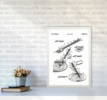 Fork Patent Art Print by Jason Stanley A2 Oak Frame