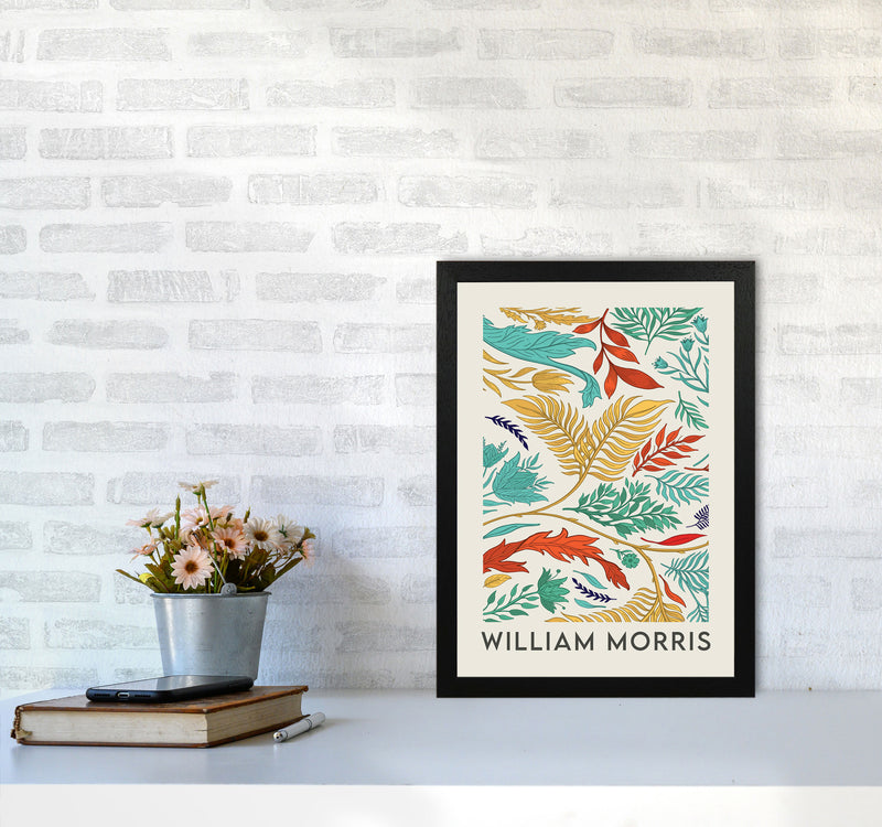 William Morris- Vibrant Wild Flowers Art Print by Jason Stanley A3 White Frame