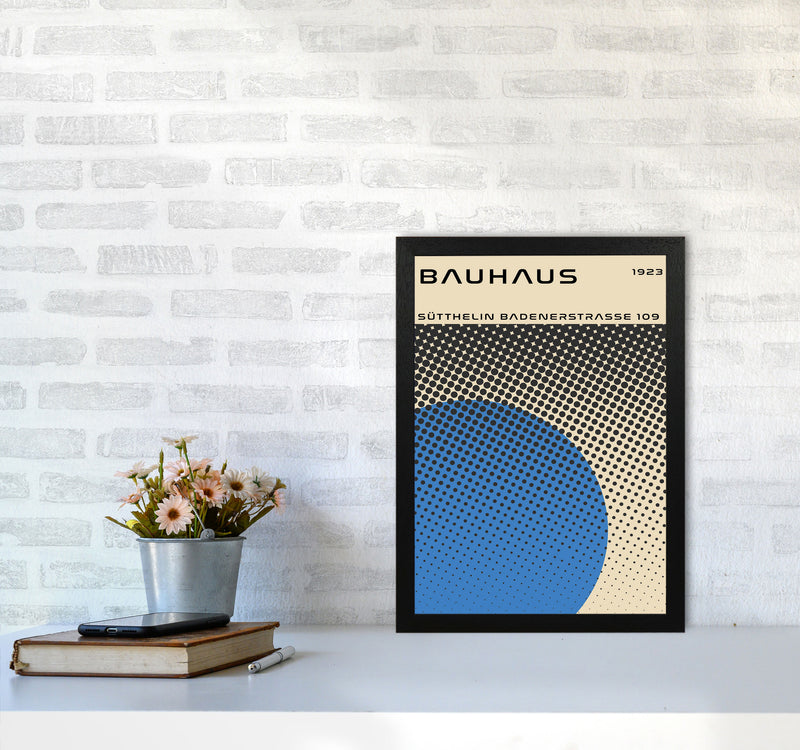 Bauhaus Geometric Blue Vibe II Art Print by Jason Stanley A3 White Frame