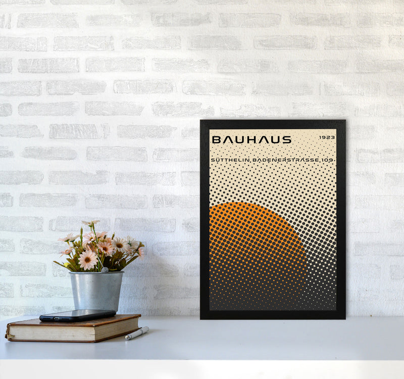 Bauhaus Geometric Yellow Vibe Art Print by Jason Stanley A3 White Frame