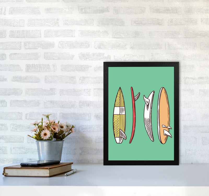 Vintage Surfboard Collection Art Print by Jason Stanley A3 White Frame