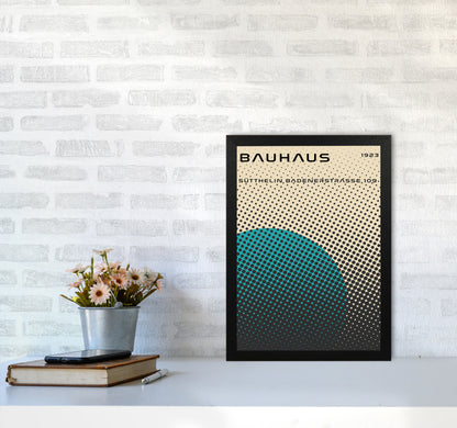 Bauhaus Geometric Teal Vibe Art Print by Jason Stanley A3 White Frame