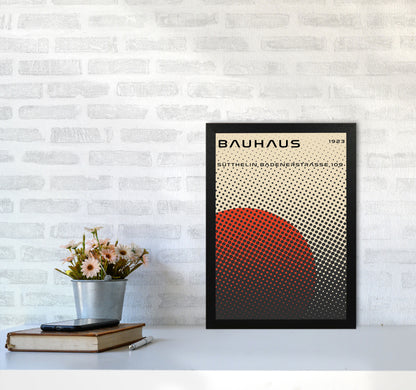 Bauhaus Geometric Red Vibe Art Print by Jason Stanley A3 White Frame