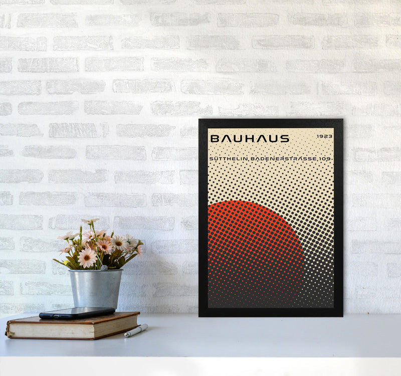 Bauhaus Geometric Red Vibe Art Print by Jason Stanley A3 White Frame