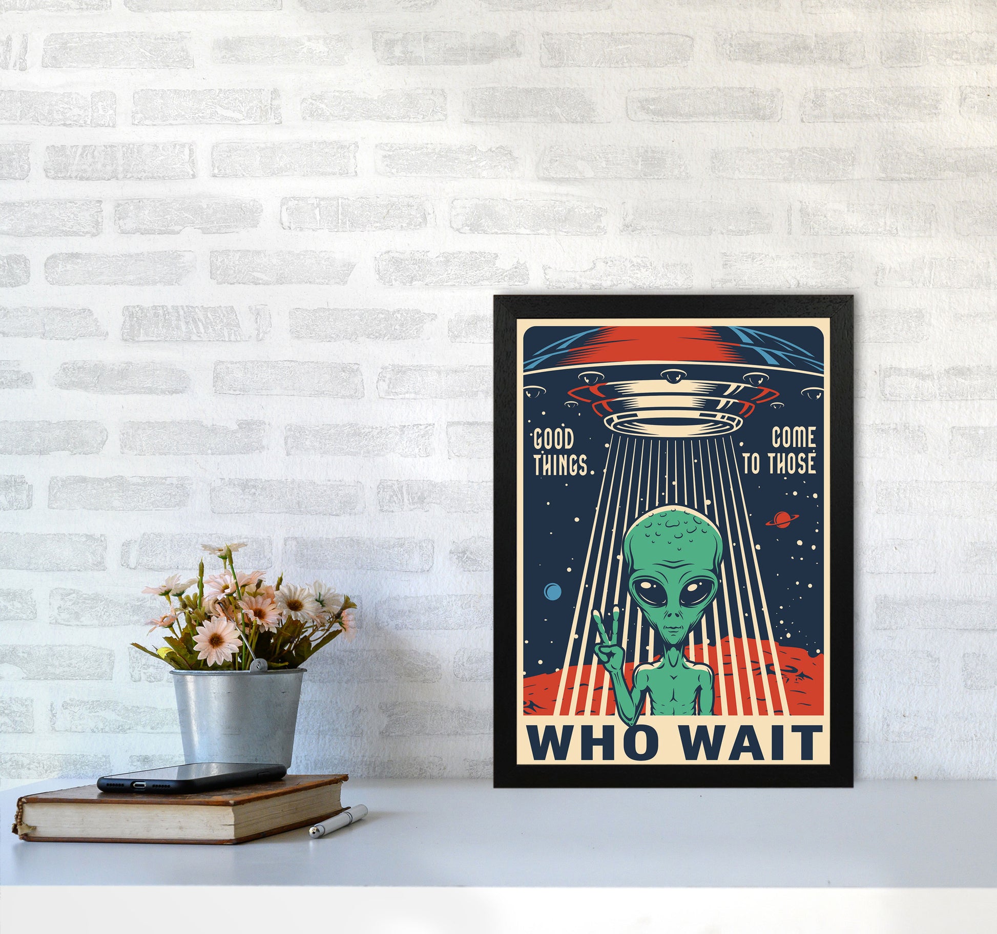 Outer Space Series - #12 Art Print by Jason Stanley A3 White Frame