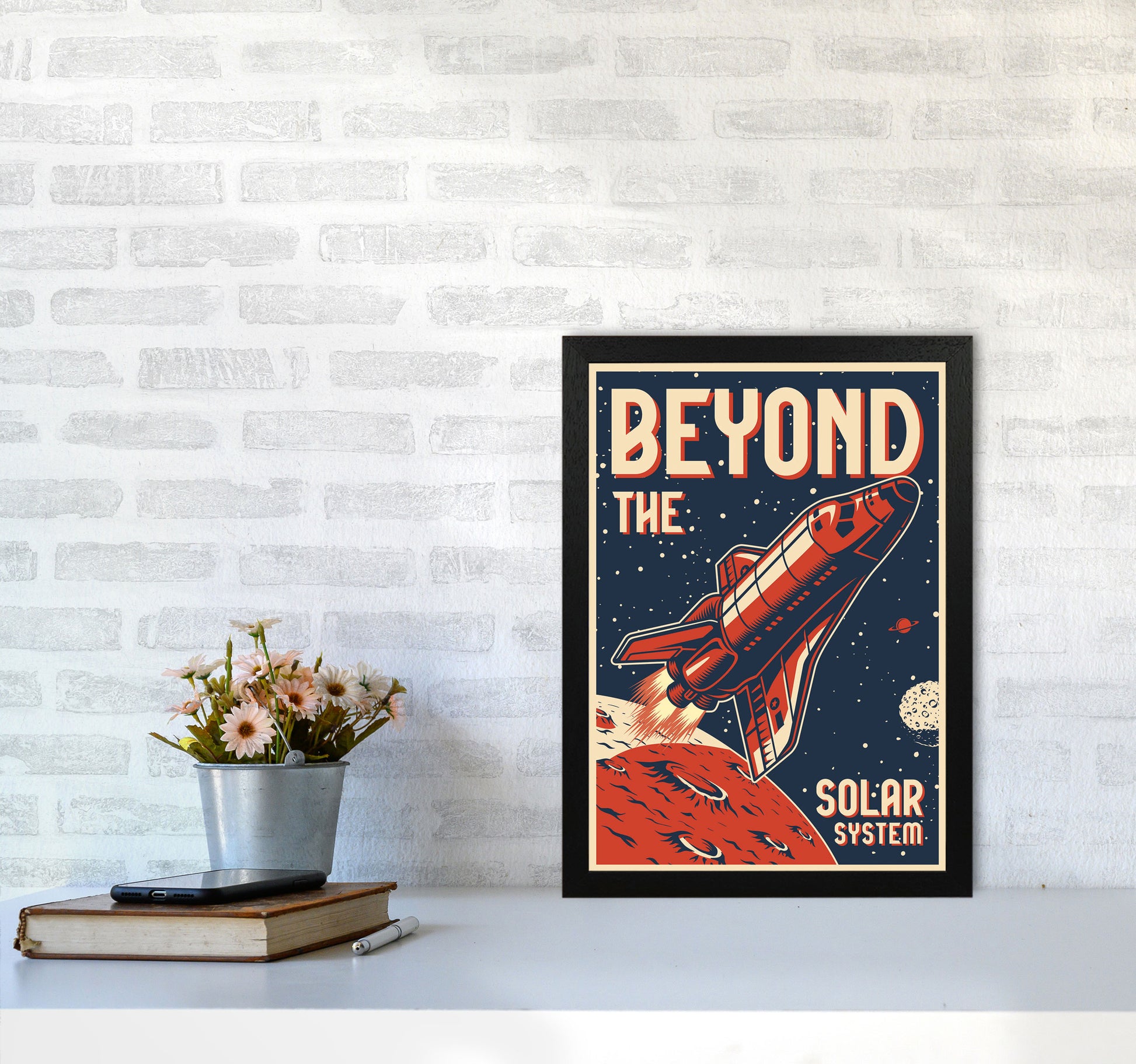 Outer Space Series - #14 Art Print by Jason Stanley A3 White Frame
