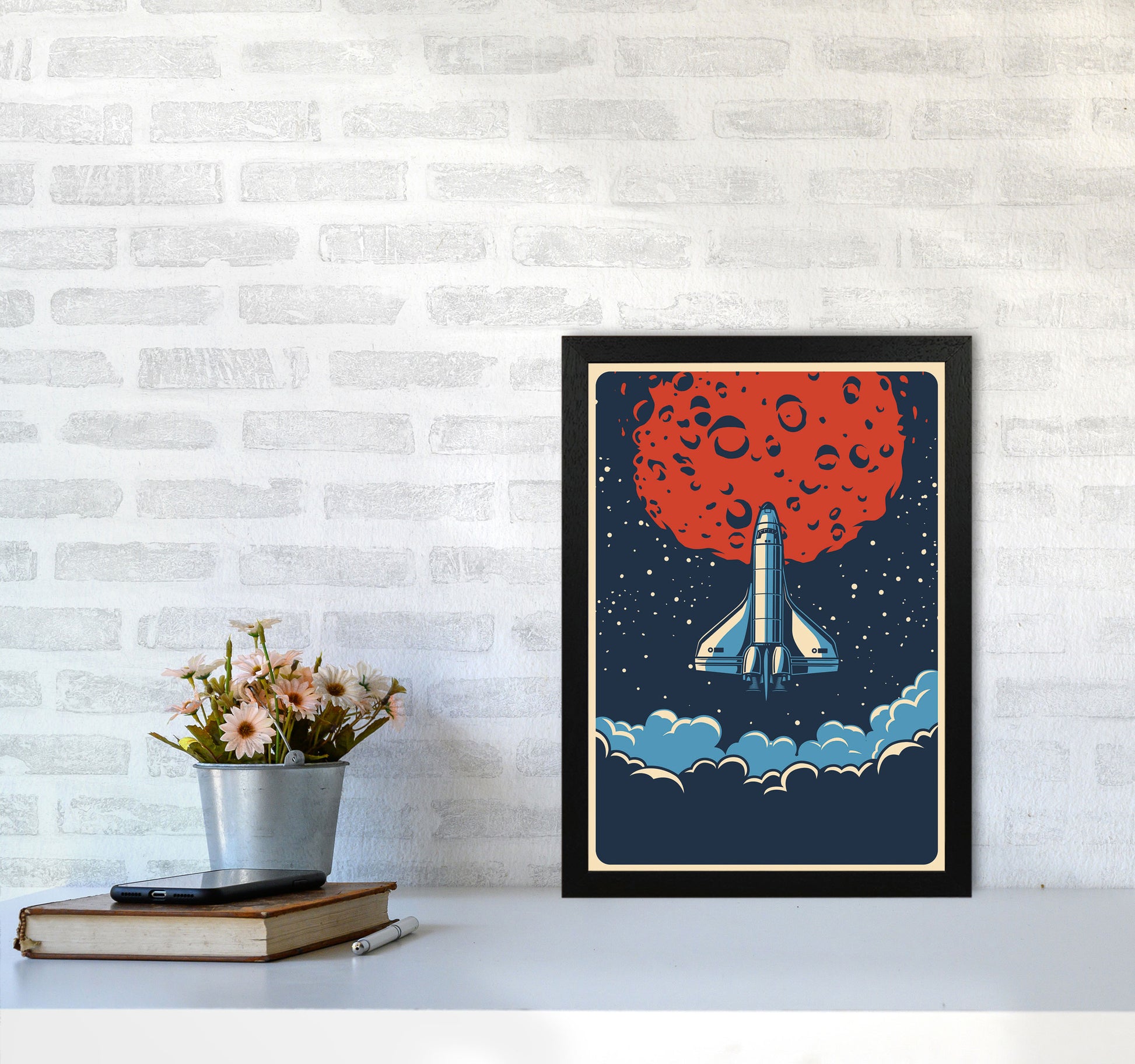Outer Space Series - #15 Art Print by Jason Stanley A3 White Frame