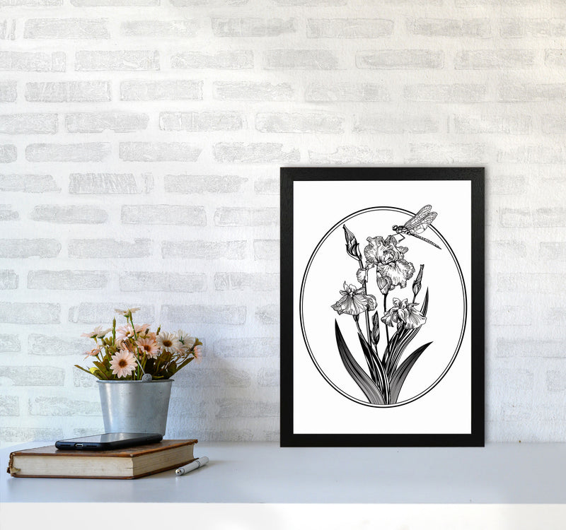 Vintage Beautiful Flower Art Print by Jason Stanley A3 White Frame