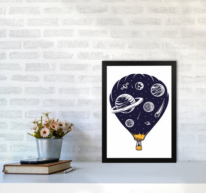 Hot Air Baloon Universe Art Print by Jason Stanley A3 White Frame