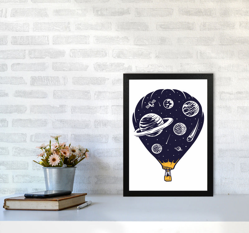 Hot Air Baloon Universe Art Print by Jason Stanley A3 White Frame