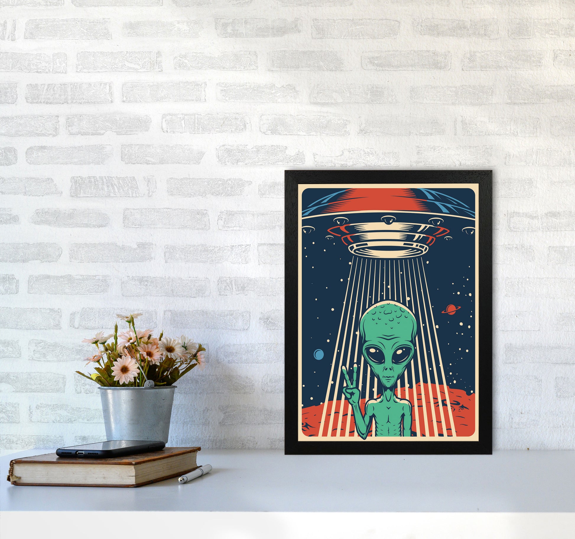 Outer Space Series - #5 Art Print by Jason Stanley A3 White Frame