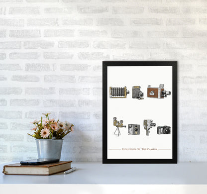 Evolution Of The Camera Art Print by Jason Stanley A3 White Frame