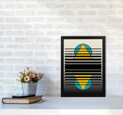 Geometric Suns Pattern Art Print by Jason Stanley A3 White Frame